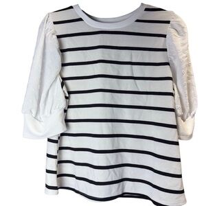 LuLaRoe Kids Long Sleeve Top with Black Stripes L